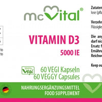 Vitamin D3 5000 I.E. Depot - 60 vegane Kapseln